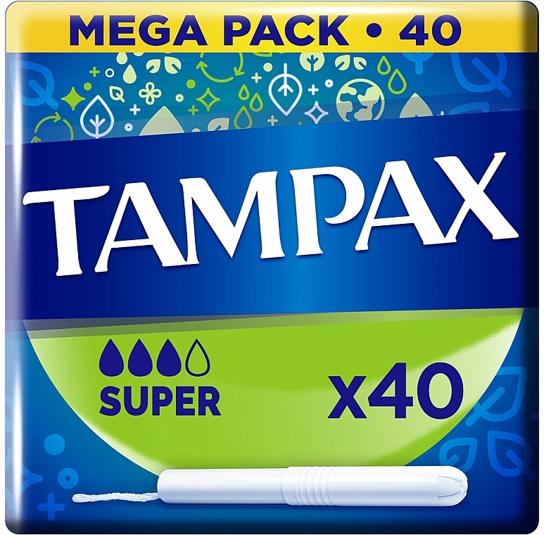 40 tamponów z aplikatorem - Tampax Super — Zdjęcie N1