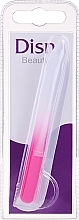Szklany pilnik do paznokci, 9 cm, biały i różowy - Disna — Zdjęcie N1