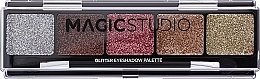 Paleta brokatowych cieni do powiek - Magic Studio Glitter Eyeshadow Palette — Zdjęcie N2