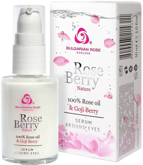 Serum z olejkiem różanym i jagodam goji do skóry wokół oczu - Bulgarian Rose Rose Berry Nature Serum Around Eyes