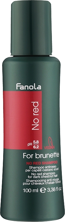 Szampon do brązowych włosów redukujący czerwone odcienie - Fanola No Red Shampoo