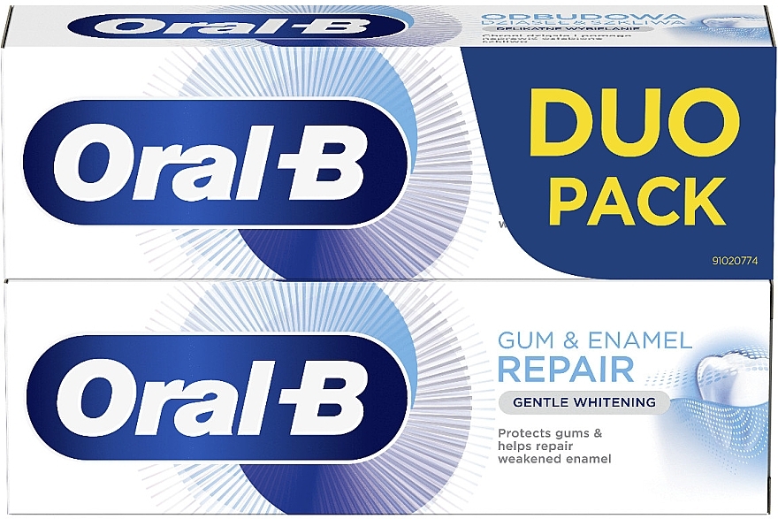 Zestaw - Oral-b Gum & Enamel Repair Gentle Whitening Toothpaste (toothpaste/2x75ml) — Zdjęcie N1