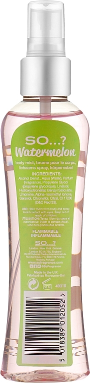 Spray do ciała - So…? Watermelon Body Mist — Zdjęcie N1