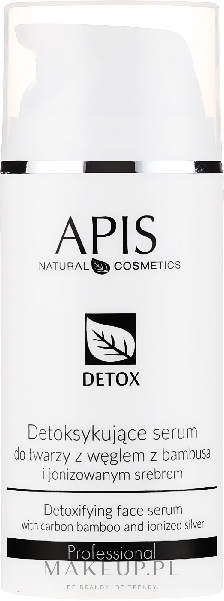 Detoksykujące serum do twarzy z węglem z bambusa i jonizowanym srebrem - APIS Professional Detox — Zdjęcie 100 ml