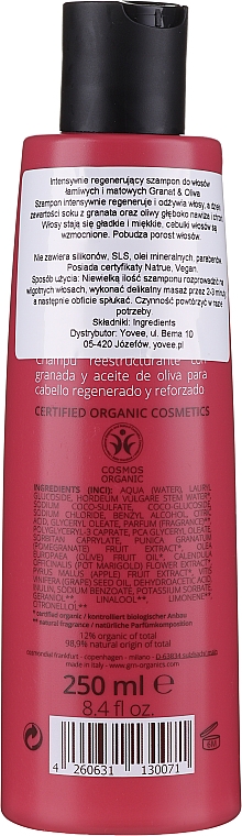 Odbudowujący szampon do włosów Granat i oliwka - GRN Rich Elements Pomegranate & Olive Repair Shampoo — Zdjęcie N2