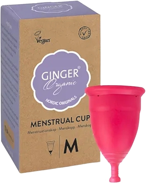 Kubeczek menstruacyjny, rozmiar M - Ginger Organic Menstrual Cup  — Zdjęcie N1