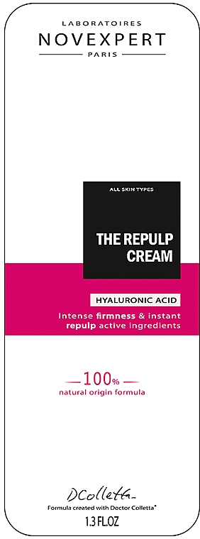 Krem wypełniający do twarzy - Novexpert Hyaluronic Acid The Repulp Cream — Zdjęcie N2