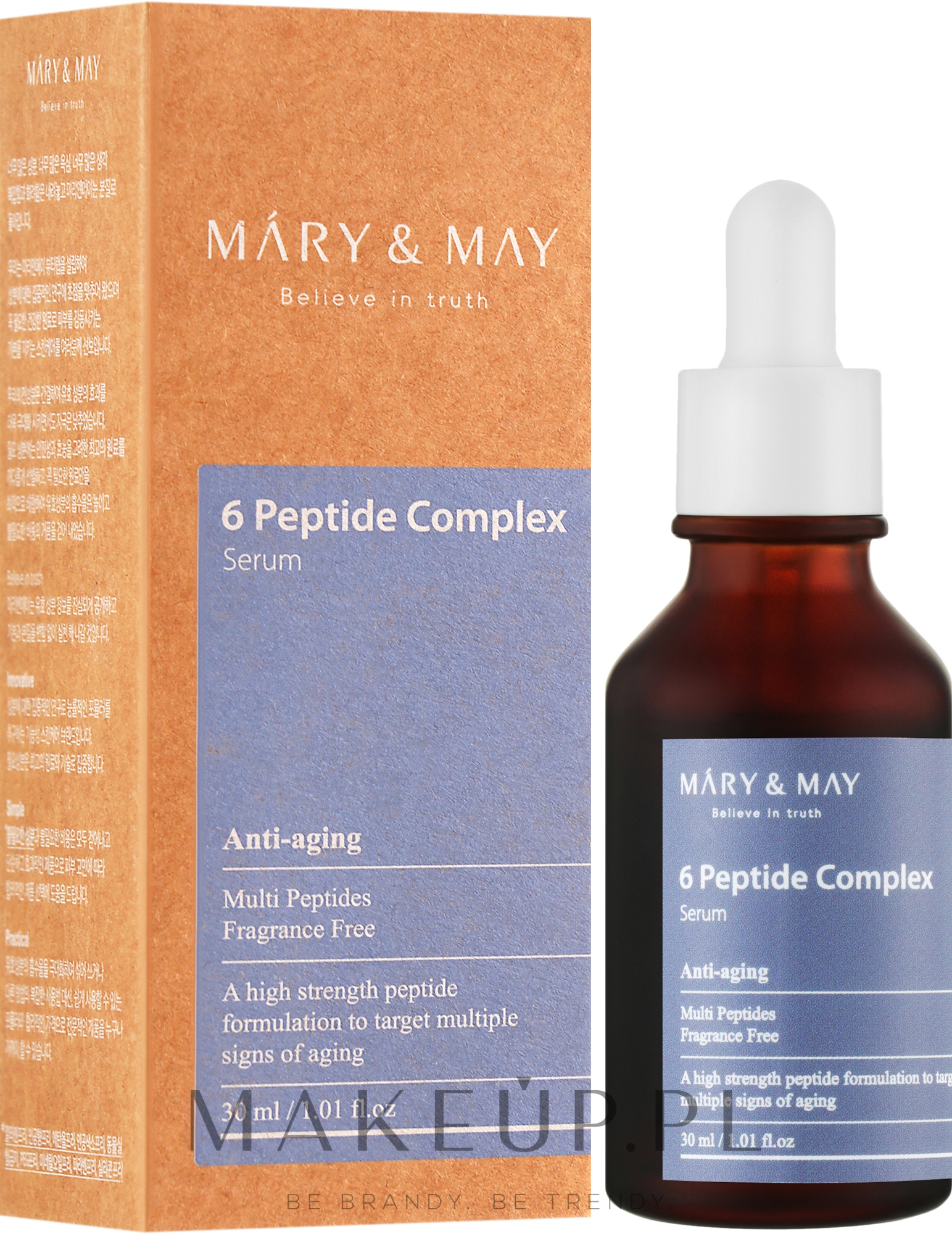 Serum do twarzy z kompleksem peptydowym - Mary & May 6 Peptide Complex Serum — Zdjęcie 30 ml