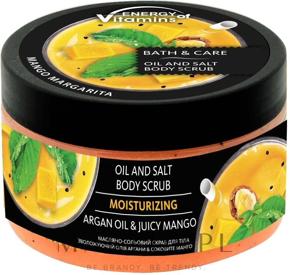 Olejowo-solny peeling do ciała nawilżający Oleju arganowy i soczyste mango - Smaczne sekrety — Zdjęcie 250 ml