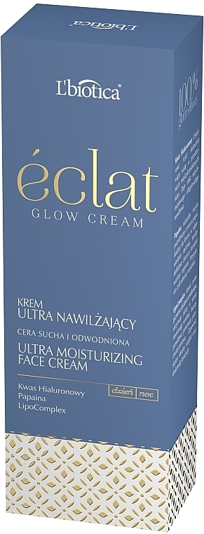 Ultranawlżający krem do twarzy - L'biotica Eclat Glow Cream  — Zdjęcie N4