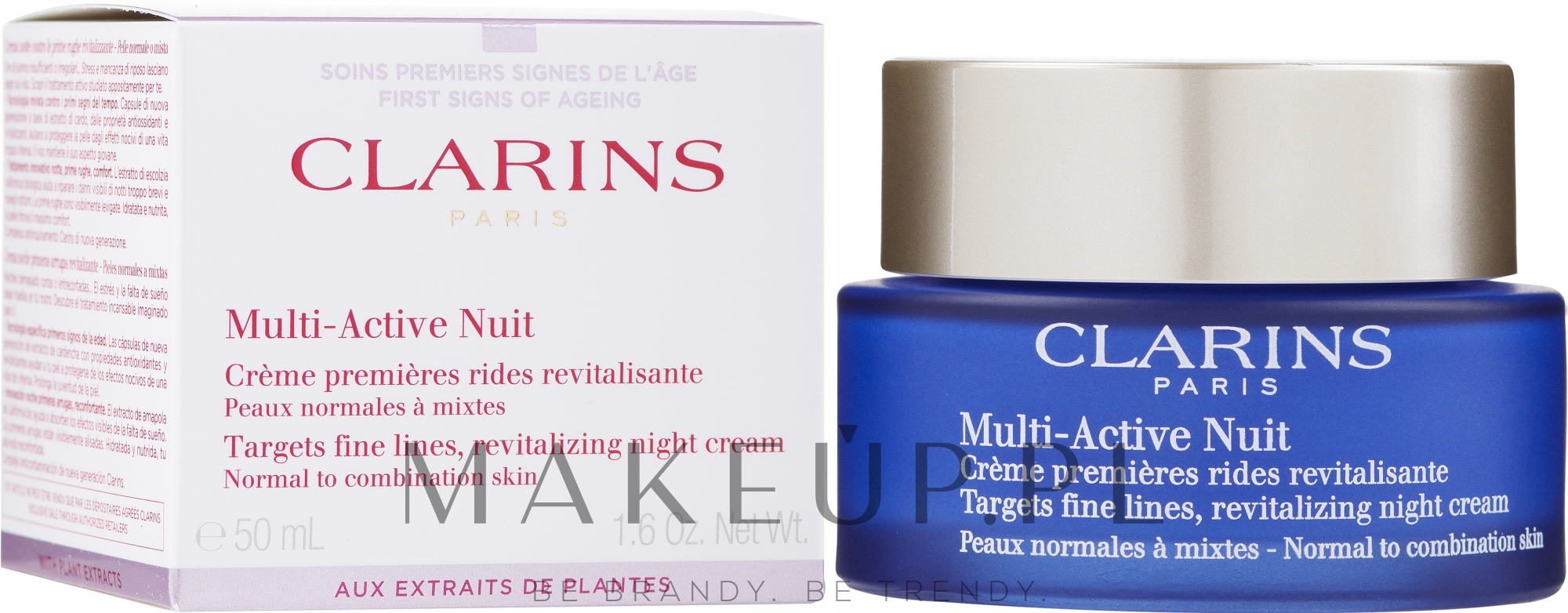 Rewitalizujący krem na noc do skóry normalnej i mieszanej - Clarins Multi Active Revitalizing Night Cream — Zdjęcie 50 ml