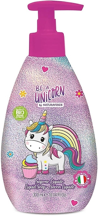 Mydło w płynie dla dzieci Be a Unicorn - Naturaverde Kids Be A Unicorn Liquid Soap — Zdjęcie N1