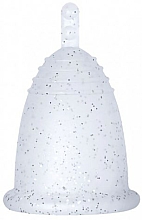 Kup Kubeczek menstruacyjny, rozmiar S, srebrny brokat - MeLuna Soft Menstrual Cup Stem
