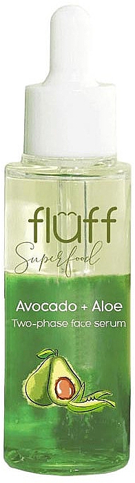 Serum nawilżające Aloes i awokado - Fluff Superfood Avocado + Aloe Two-Phase Face Serum