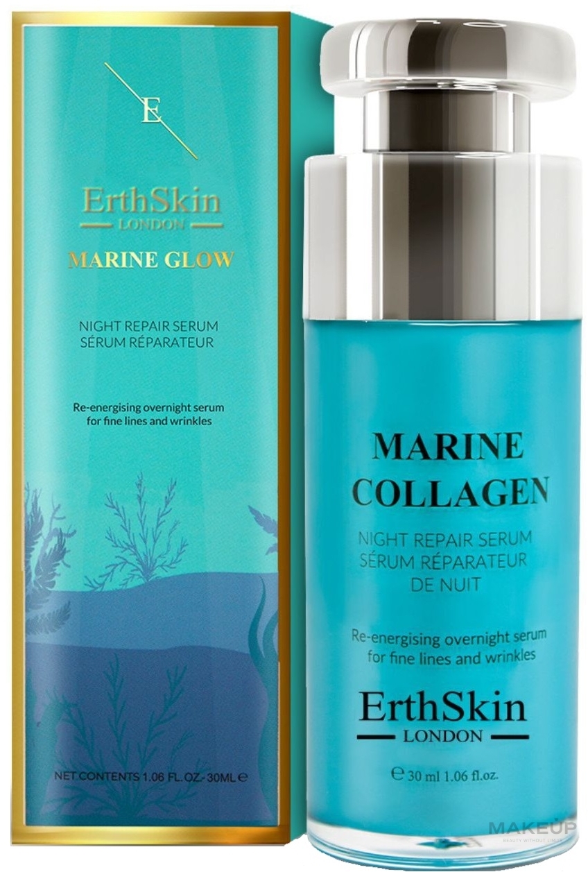 Serum do twarzy na noc - ErthSkin London Marine Collagen Night Repair Serum — Zdjęcie 30 ml