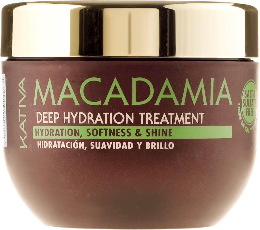 Maseczka głęboko nawilżająca do włosów - Kativa Macadamia Deep Hydrating Treatment — Zdjęcie N1
