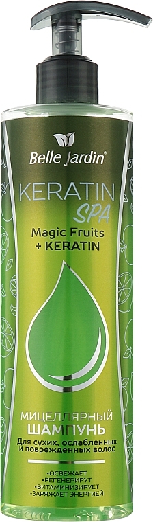 Szampon micelarny do włosów suchych i zniszczonych - Belle Jardin Keratin Spa Magic Fruits Shampoo — Zdjęcie N1