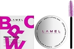 Utrwalający wosk do brwi - LAMEL Make Up Brow Lifting Wax — Zdjęcie N3