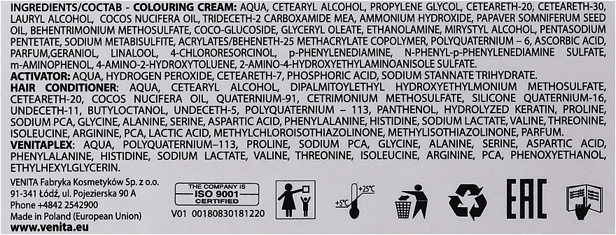 PRZECENA! Trwała farba do włosów z systemem ochrony koloru - Venita Plex Protection System * — Zdjęcie N4