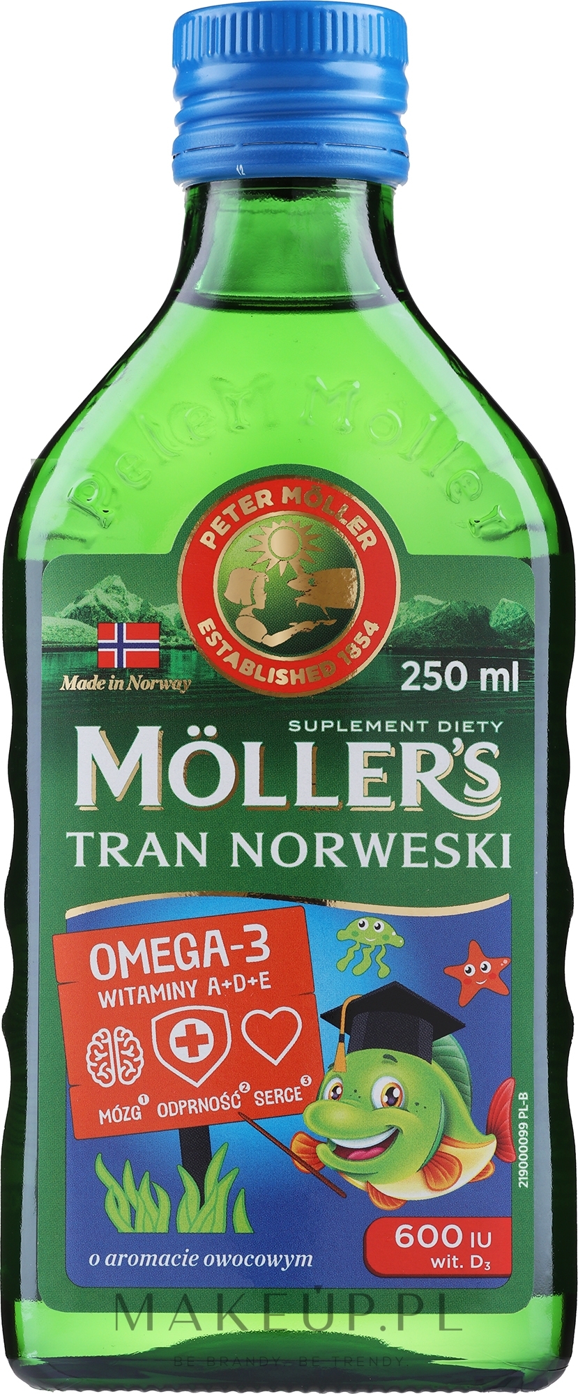 Tran w płynie o smaku owocowym dla dzieci - Möller’s — Zdjęcie 250 ml