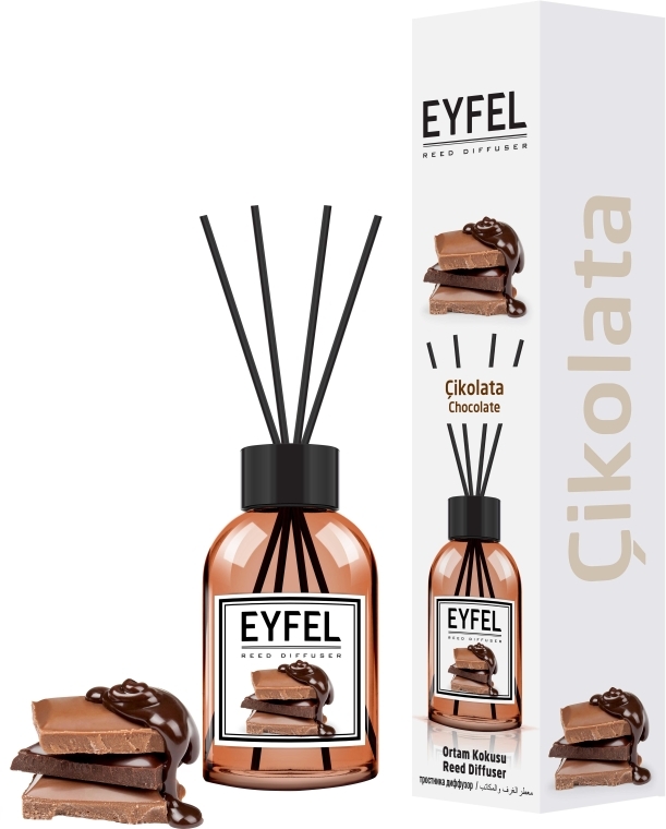 Dyfuzor zapachowy Czekolada - Eyfel Perfume Reed Diffuser Chocolate — Zdjęcie N1