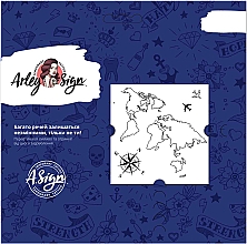 Tatuaż tymczasowy, Mapa świata - Arley Sign — Zdjęcie N3