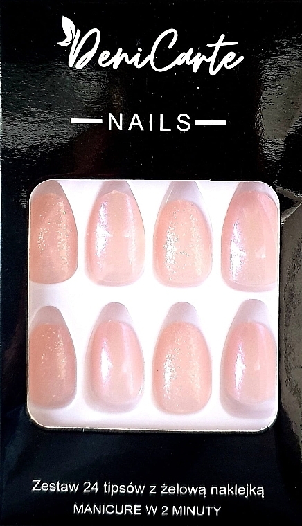 Tipsy migdałowe, 24 sztuki - Deni Carte Nails 7059 — Zdjęcie N1