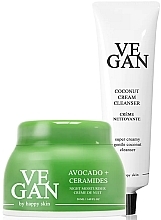 Kup Zestaw - Vegan By Happy Skin Avocado + Coconut Skincare Edit (f/cream/50ml + clean/120ml)