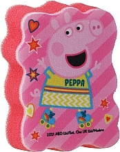 Gąbka do kąpieli dla dzieci Świnka Peppa, Peppa na rolkach, czerwona - Suavipiel Peppa Pig Bath Sponge — Zdjęcie N1