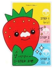Plastry na nos oczyszczające pory - Tony Moly Runaway Strawberry Seeds 3 Step Nose Pack — Zdjęcie N1