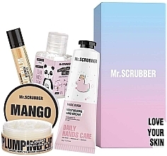 Kup Zestaw - Mr.Scrubber Sweet Mango (lip/balm/5g + lip/scrub/50ml + h/cr/50ml + sanitizer/30ml)