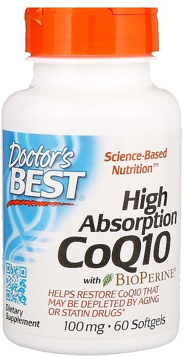 Koenzym Q10 o wysokiej absorpcji z Piperyną 100 mg, Kapsułki żelatynowe - Doctor's Best — Zdjęcie N1