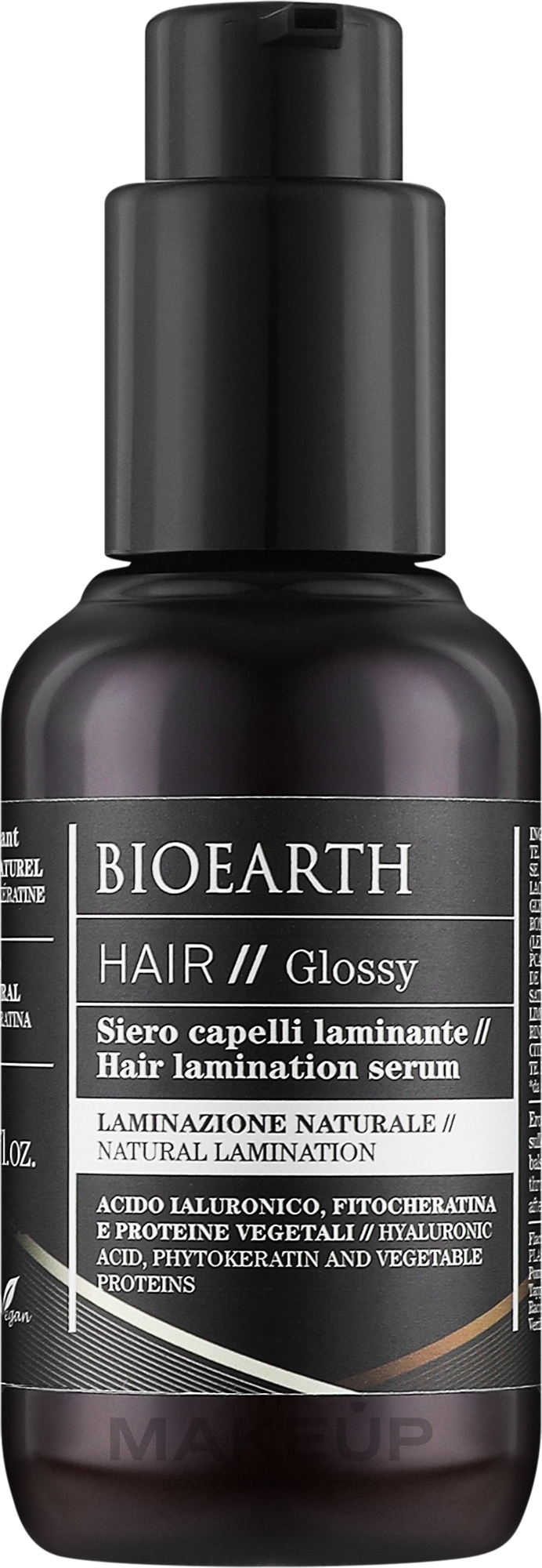 Serum laminujące do nabłyszczania włosów - Bioearth Glossy Hair Lamination Serum — Zdjęcie 100 ml