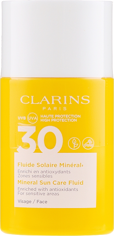 Przeciwsłoneczny fluid do twarzy - Clarins Fluide Solaire Mineral Visage SPF 30 — Zdjęcie N2