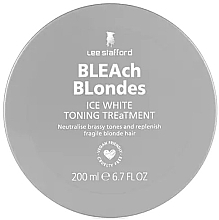 Maska tonująca do platynowego blondu - Lee Stafford BLEAch Blondes Ice White Toning Mask — Zdjęcie N1