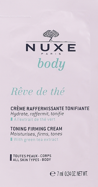 Tonizujący krem ujędrniający do ciała - Nuxe Reve De The Toning Firming Cream (próbka) — Zdjęcie N1