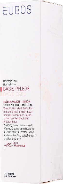 PRZECENA! Bezalkaiczna emulsja myjąca do ciała - Eubos Med Basic Skin Care Liquid Washing Emulsion Red * — Zdjęcie N1