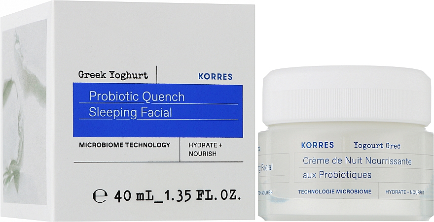 Krem do twarzy na noc z probiotykami - Korres Greek Yoghurt Probiotic Quench Sleeping Facial — Zdjęcie N2