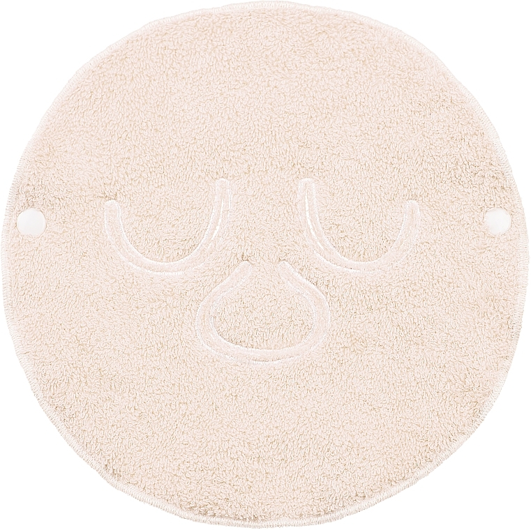 Ręcznik kompresyjny do zabiegów kosmetycznych, beżowy Towel Mask - MAKEUP Facial Spa Cold & Hot Compress Milk — Zdjęcie N1