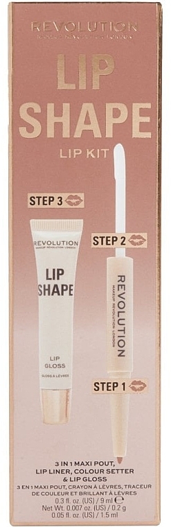 Zestaw do ust - Makeup Revolution Lip Shape Warm Nude — Zdjęcie N1