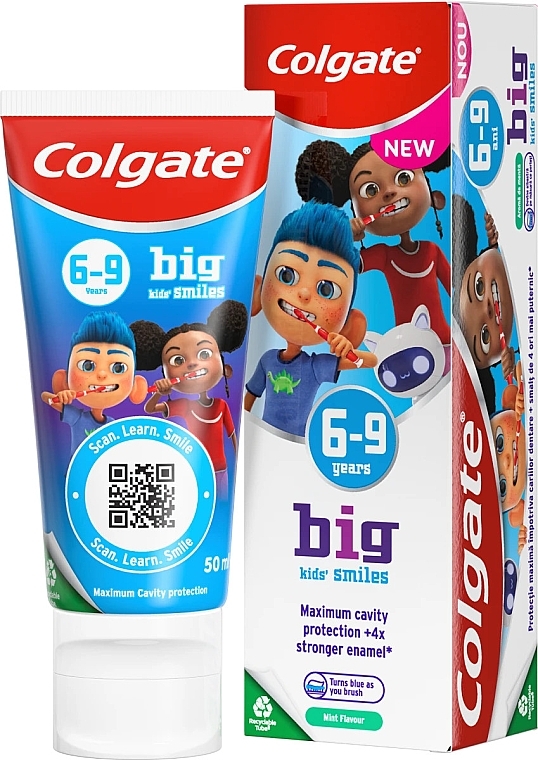 PRZECENA! Pasta do zębów dla dzieci od 6 do 9 lat - Colgate Big Kids Smiles * — Zdjęcie N1