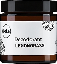 Kup Dezodorant w kremie z olejem z trawy cytrynowej w szkle - La-Le Cream Deodorant