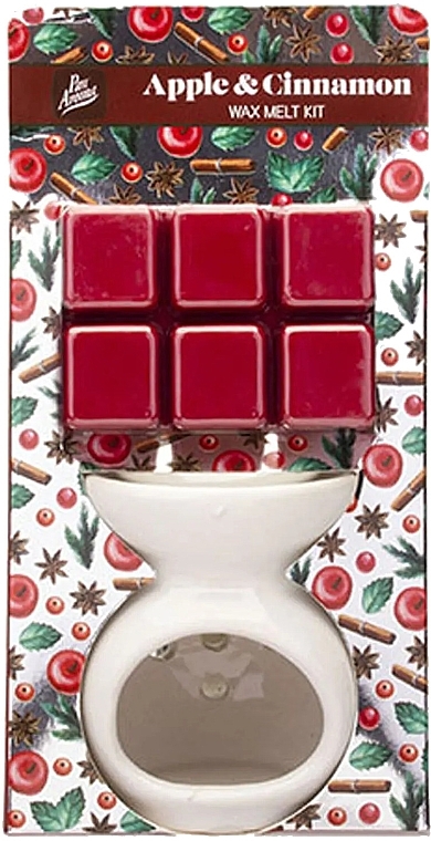 Zestaw do aromaterapii z woskiem i kominkiem Jabłko i cynamon - Pan Aroma Wax Melt Burner Kit Apple & Cinnamon — Zdjęcie N1
