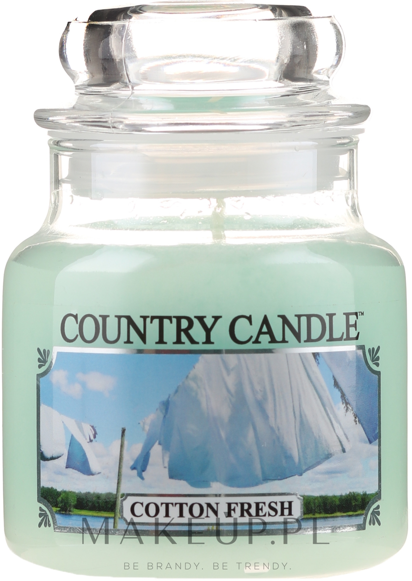 Świeca zapachowa w słoiku - Country Candle Cotton Fresh — Zdjęcie 453 g