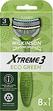 Jednorazowe maszynki do golenia, 8 szt. - Wilkinson Sword Xtreme 3 Eco Green — Zdjęcie N1