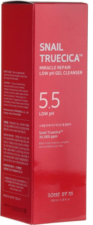 Żel do mycia twarzy o niskim pH - Some By Mi Snail Truecica Miracle Repair Low pH Gel Cleanser