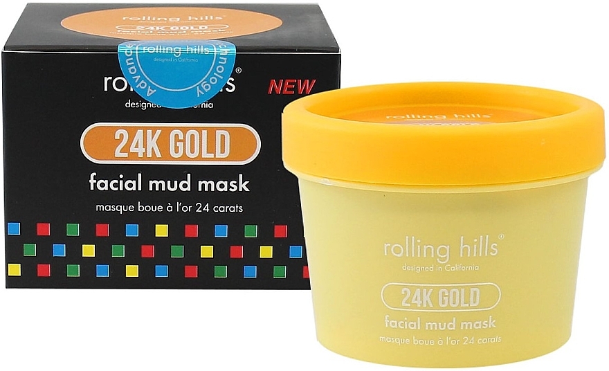 Błotna maska do twarzy z 24-karatowym złotem - Rolling Hills 24K Gold Facial Mud Mask — Zdjęcie N1