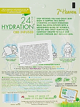 Maska nawilżająca - 7th Heaven 24H Hydration CBD Infusion Sheet Mask — Zdjęcie N2