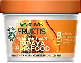 Kup Regenerująca maska do włosów zniszczonych - Garnier Fructis Papaya Hair Food