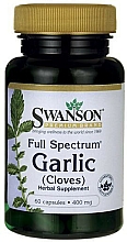 Suplement diety Czosnek, 400 mg - Swanson Full Spectrum Garlic — Zdjęcie N1